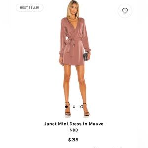 NWT Janet Mini Dress in Mauve - size S 
Sexy, flirty and fun wrap dress.